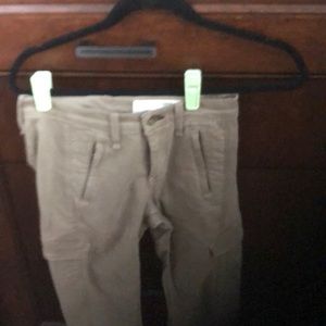 Super cute khaki cargo type pants.
